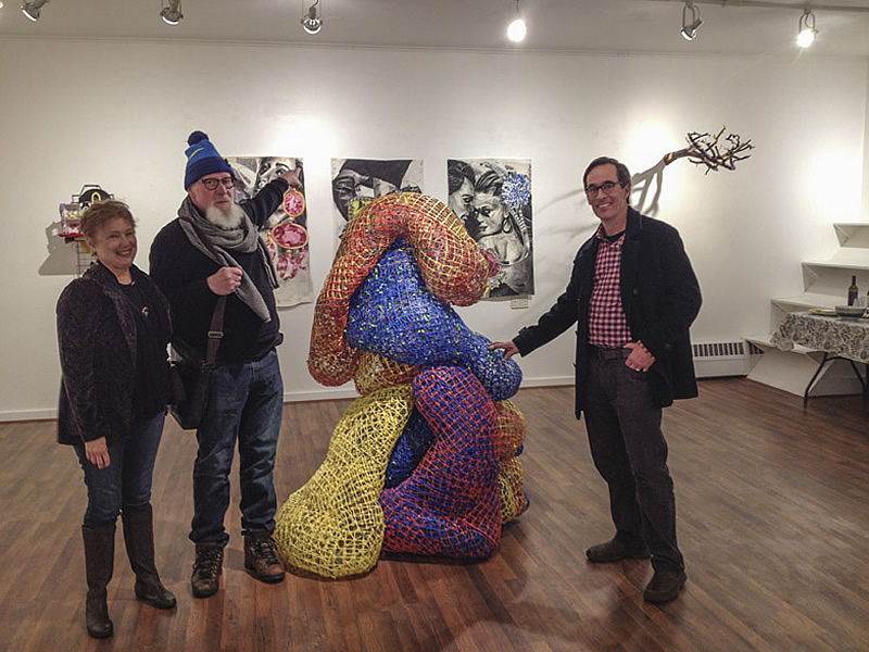 Joe Fucigna and Joan Fitzsimmons along with artist Alan Neider at Concepto Gallery, Hudson, NY