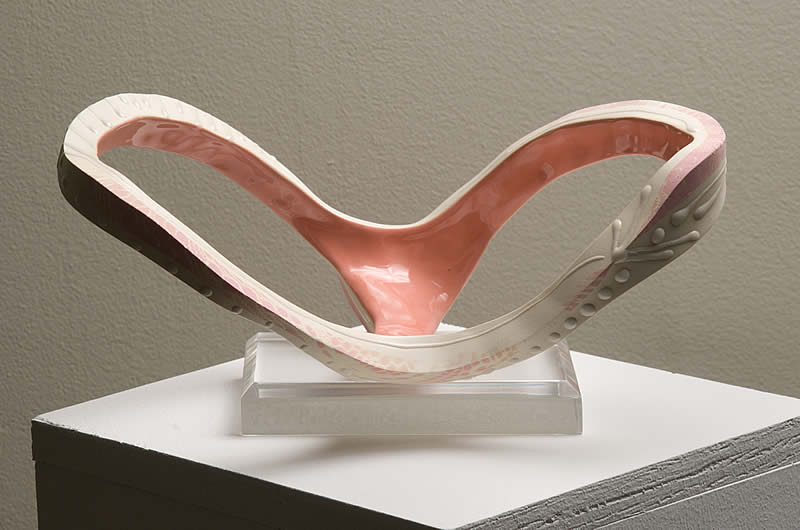 Mari Ogihara, Underthing, 2015, Clay, glazes, 11.5” x 7” x 6”