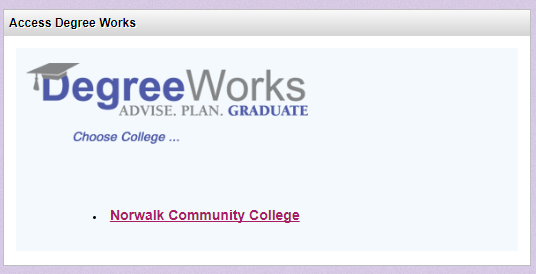 Degree Works Step 2