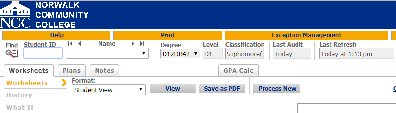 Degree Works Step 3