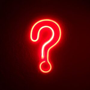 Question Mark Neon Sign